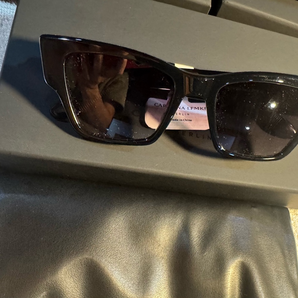 Carolina Lemke Berlin Black Sunglasses with Tinted Lenses